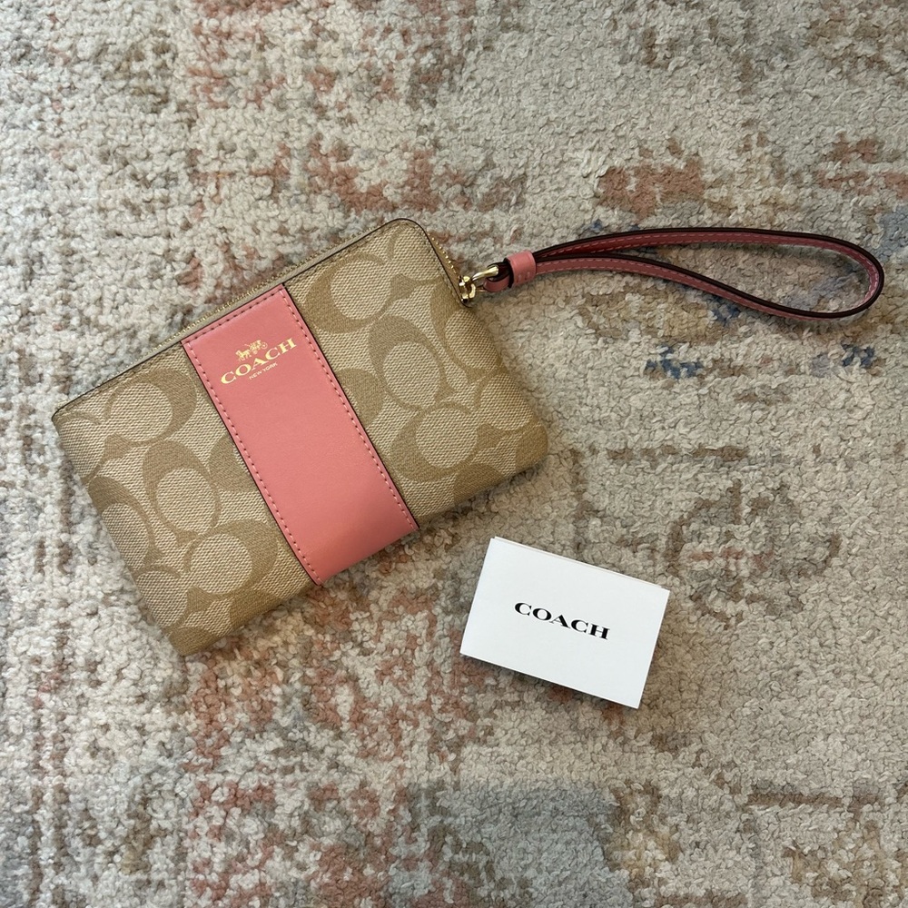 COACH Corner Zip Wristlet